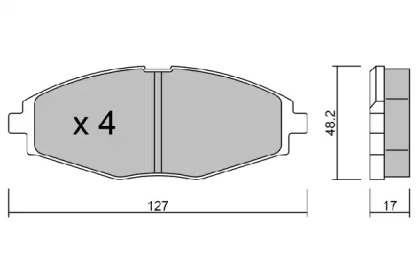 Комплект тормозных колодок AISIN BPDO-1001